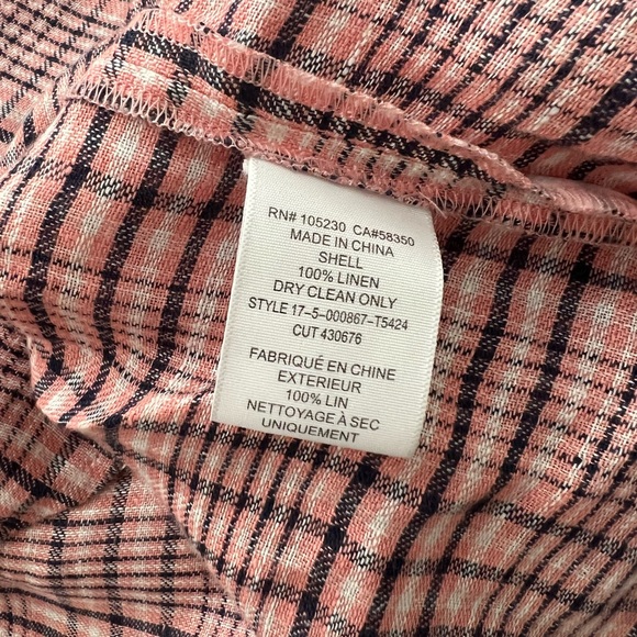 Joie Lidelle Linen Plaid Button Down - Picture 7 of 7